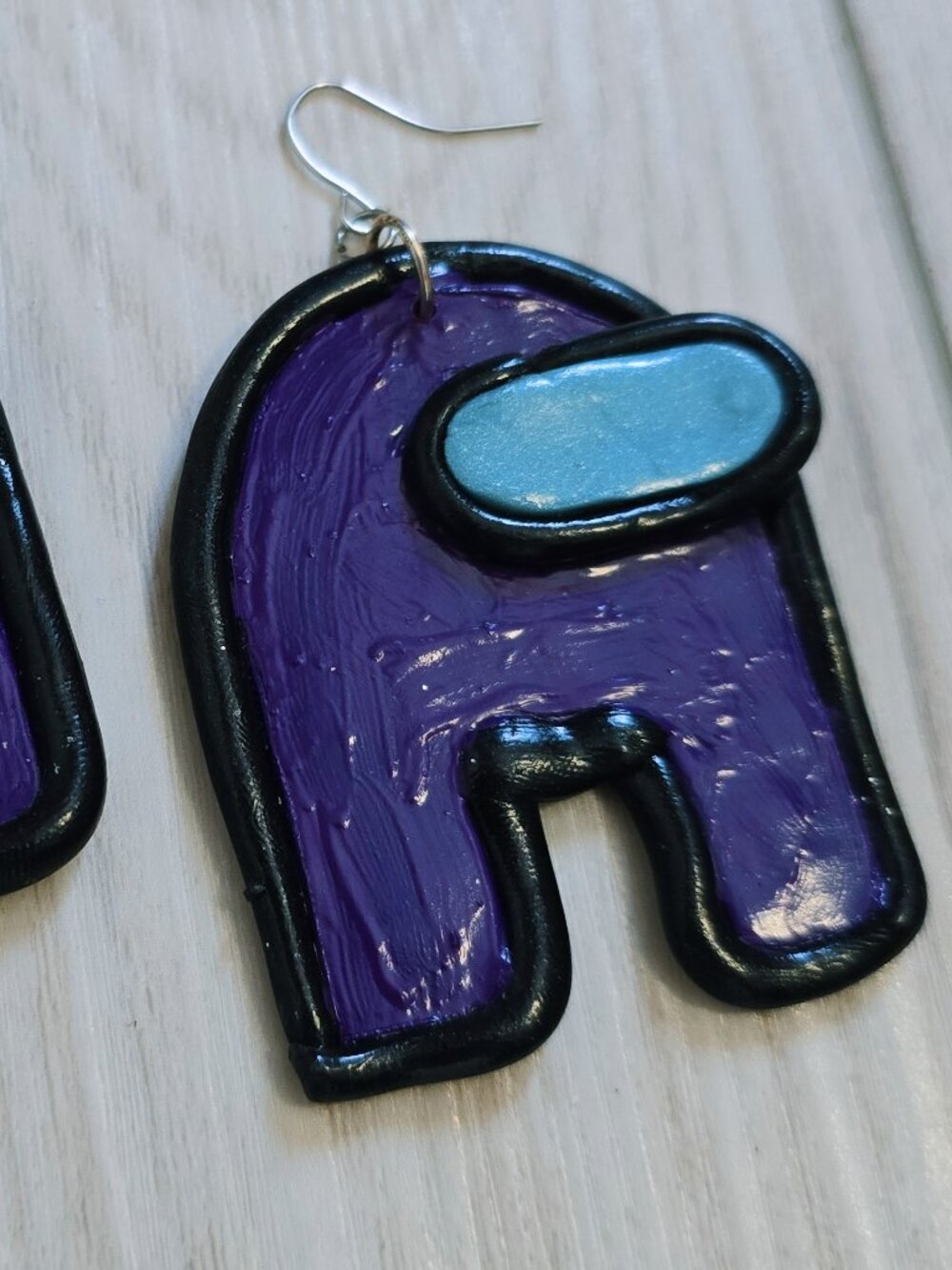 Purple Among Us Earrings - Picture 2 of 2